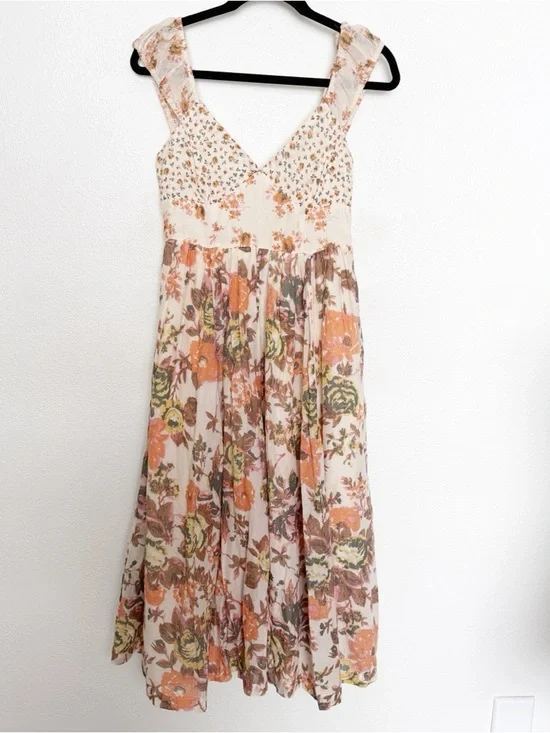 Free People Love You Floral Midi Dress XS - Picture 4 of 15